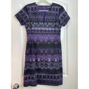 Newport News Purple Snake Print Mob Wife Sheath Dress Size 6 NWT